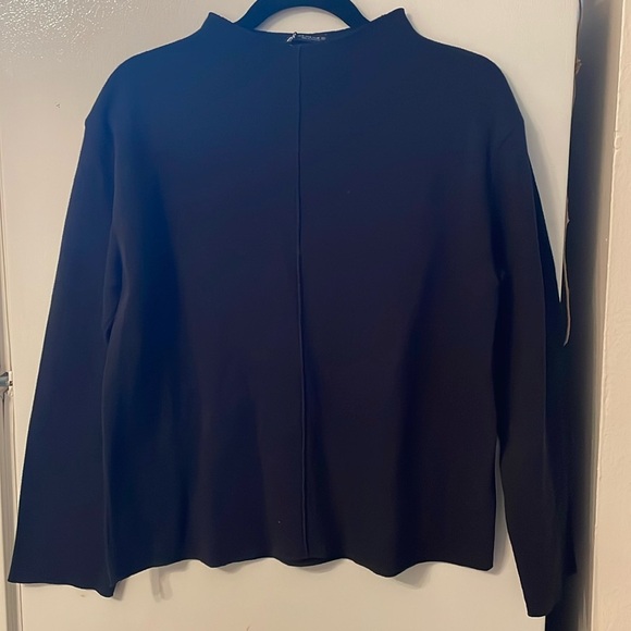 ZARA BLACK LONG SLEEVE HIGH NECK SWEATER SIZE M - Picture 1 of 3